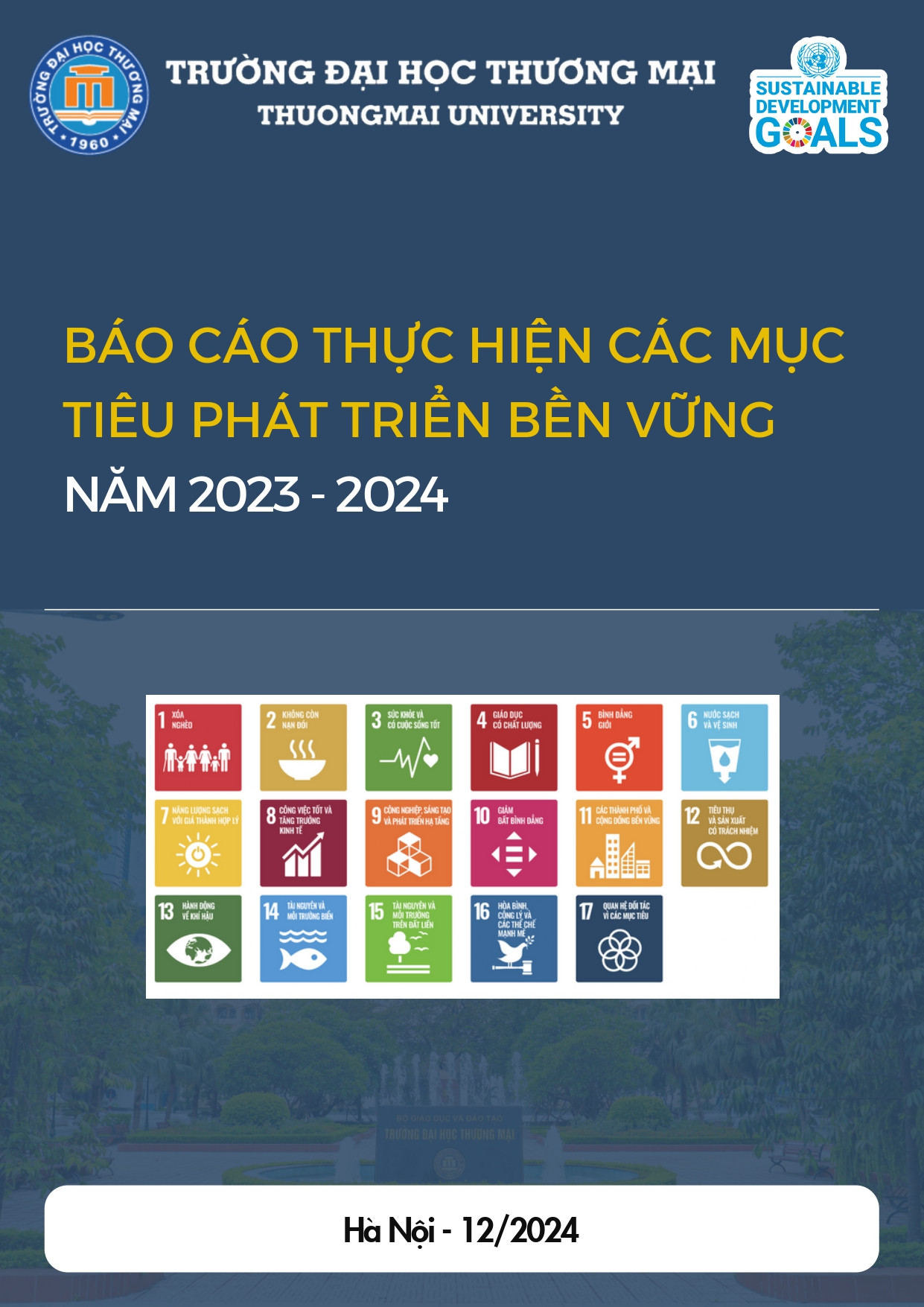 Báo cáo thực hiện các mục tiêu phát triển bền vững năm 2023 - 2024 của Trường Đại học Thương mại