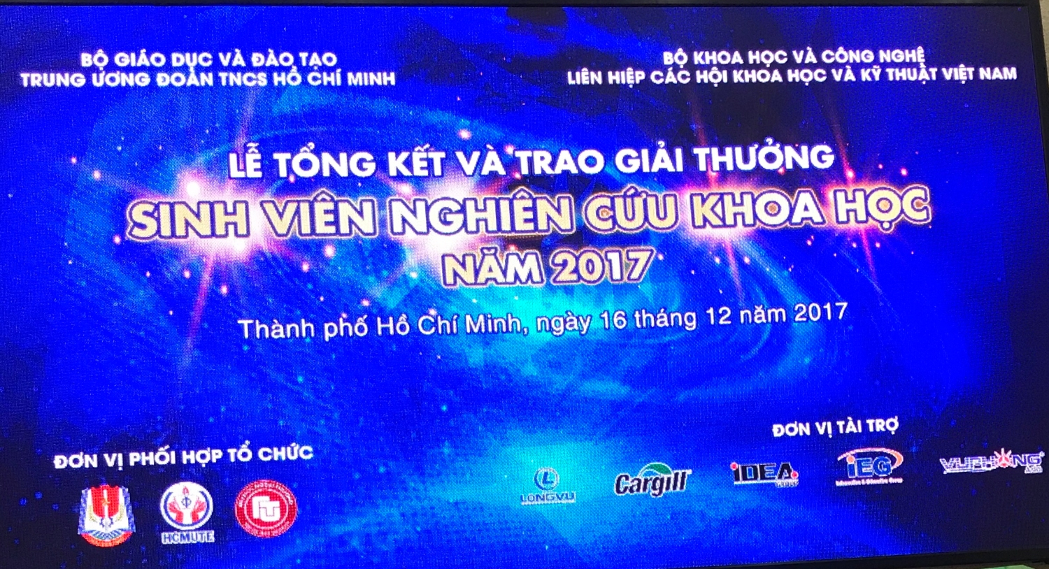 Lễ trao giải thưởng sinh viên nghiên cứu khoa học toàn quốc năm 2017