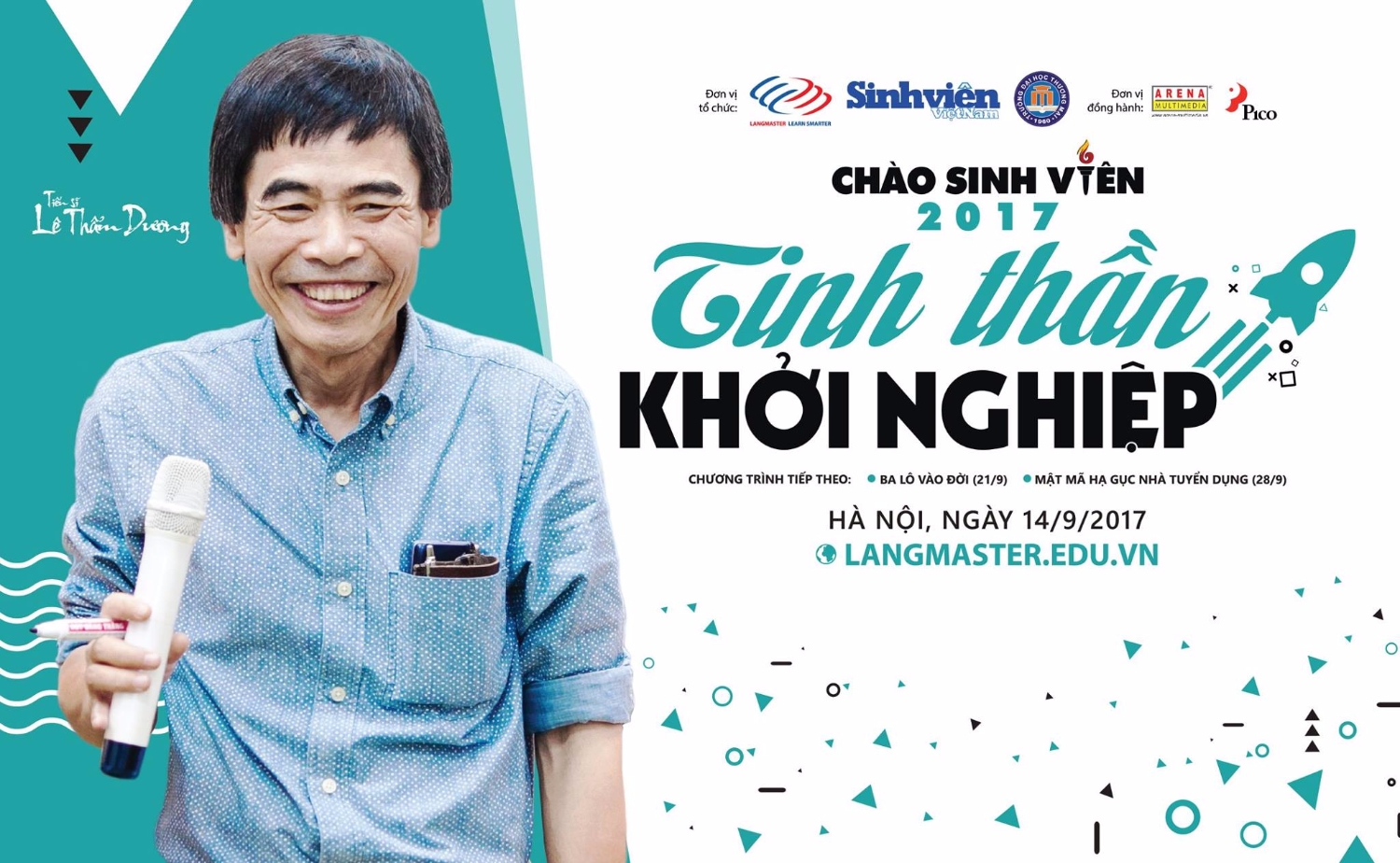 Chào sinh viên 2017 cùng TS Lê Thẩm Dương tại TMU.