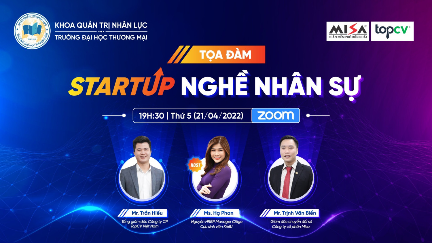 CHƯƠNG TRÌNH STARTUP NGHỀ NHÂN SỰ